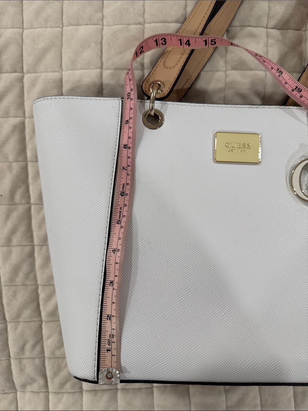 Guess white and Tan Tote Bag - Picture 11 of 11